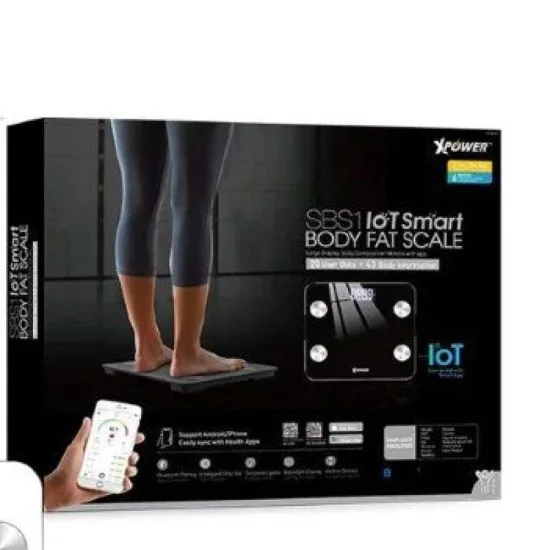Xpower Sbs1 Smart Body Scale With 63 Body Information  - Black